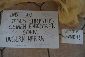 Und an Jesus Christus  seinen  eingeborenen Sohn unsern Herren