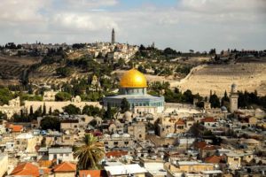 Ein Luftbild von Jerusalem